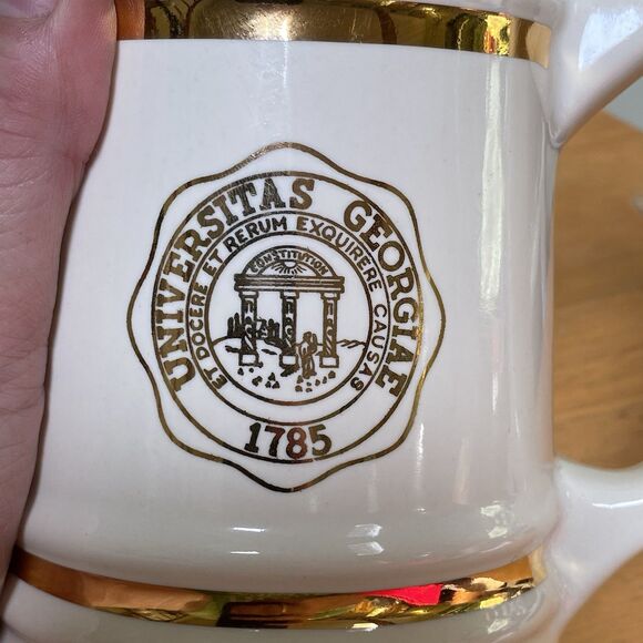 Vintage University of Georgia 1785 Gold Trim Mug Stein WC Bunting Ceramic - Picture 7 of 11